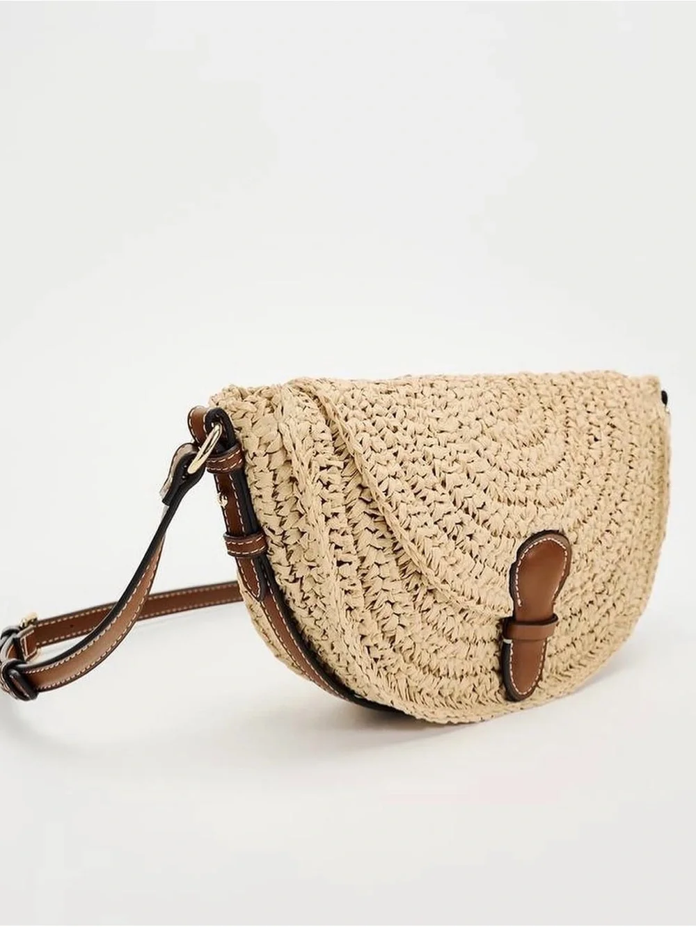 Zara Raffia Crossbody Bag